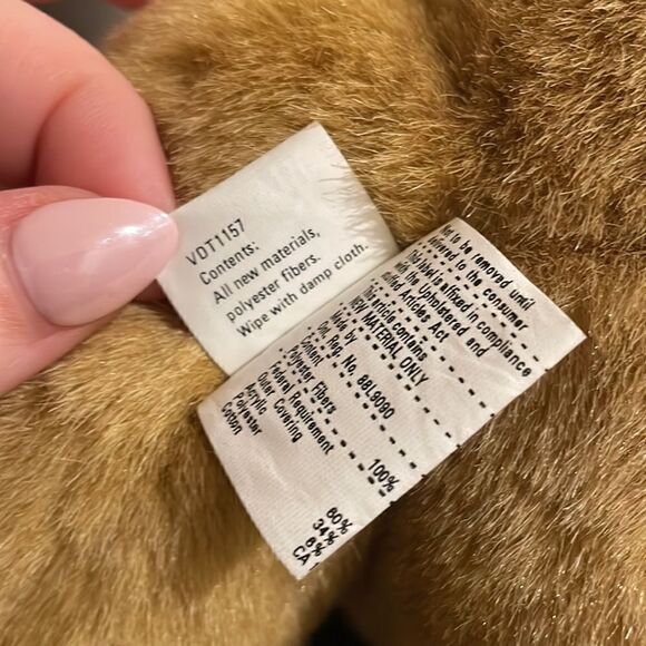 Hallmark Plush Bear Postbear Express Mail Brown Stuffed Animal Red Visor & Bag - Picture 8 of 9